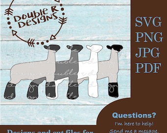 Market Wether Clip Art 4 pk.  (Digital Download - svg, png, pdf, jpg)