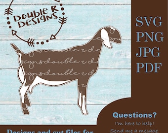 Nubian Doe Dairy Show Goat Files for COMMERCIAL USE, Cricut, Silhouette, SVG