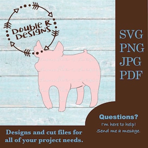 Show Pig Digital File (svg, pdf, jpg, png)