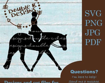 Hunt Seat Quarter Horse Equestrian Clip Art (SVG, PDF, JPG)