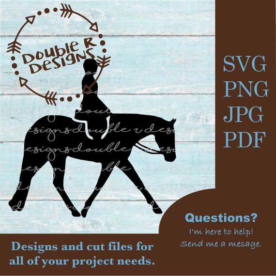 Hunt Seat Quarter Horse Equestrian Clip Art (SVG, PDF, JPG)