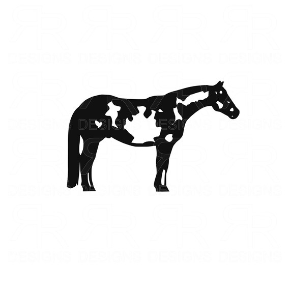 Download Paint Horse Gelding Clip Art Svg Files Ranch Horse Apha Etsy PSD Mockup Templates