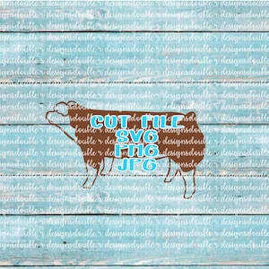 Hereford Gilt Show Pig file for small business and personal use, Cricut, Silhouette, SVG, PDF, JPG, Swine, Showpig, 4H Pig,