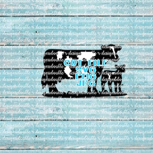 Dairy Cow Calf Pair, Show Cattle, Dairy Farm File for small business and personal use, Cricut, Silhouette, SVG, PDF, JPG