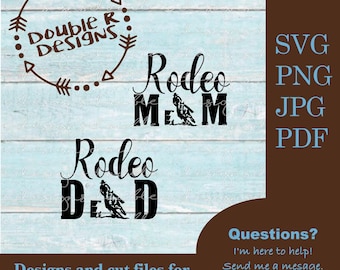 Rodeo moeder vader, vader, illustraties SVG-bestanden, silhouet, Cricut, bestand knippen
