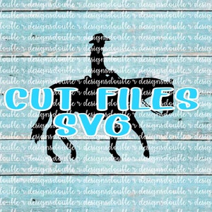 Westernreiter, Reiter, Western Quarter Horse, Clip Art Datei für den kleinen geschäftlichen und persönlichen Gebrauch, Cricut, Silhouette, SVG, PDF, JPG