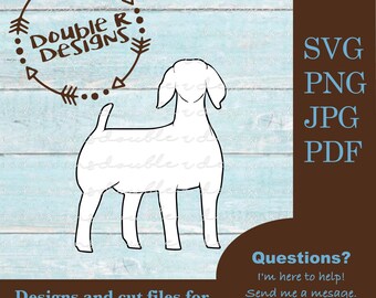 Boerengeit SVG, hinde show geit clipart (digitale download)