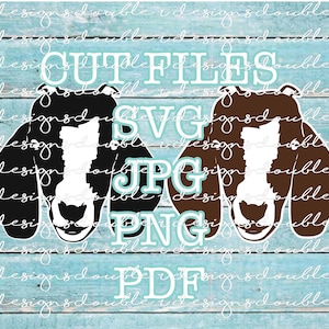 Boer Goat Head SVG Files, Cricut, Silhouette, PDF, JPG, Boer Goat, Show Doe, Show Goat, Boer Goat Clip Art
