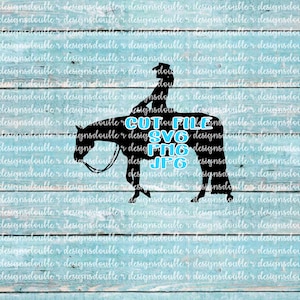Western Pleasure, Horsemanship, Western Quarter Horse, Clip Art Datei für den kleinen geschäftlichen und persönlichen Gebrauch, Cricut, Silhouette, SVG, PDF, JPG