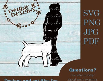Showmanship Market Show Goat SVG, JPG, PDF File, Wether #1, Silhouette, Cricut
