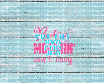 Rodeo Mommin' Ain't Easy Clip Art SVG File Silhouette svg, Cricut svg, Cut File, Rodeo, Barrel Racing, Calf Roping, Show Mom, Rodeo Mom