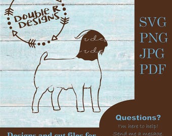 Boer Buck #8 Boer Show Goat Files, Cricut, Silhouette, SVG