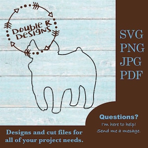 Show Pig Outline File, SVG, PDF, JPG, Swine 4H Pig (Digital Download)
