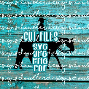 Fichiers SVG Clip Art Bosal cheval et cavalier, APHA Paint Horse, cheval de trait, cheval de randonnée, sentier de spectacle, cheval Western, Cricut, Silhouette, SVG