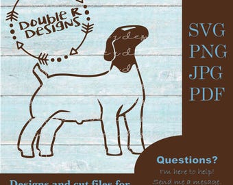 Show Goat, Market Goat, Boer Wether Cut File (svg, png, jpg, pdf)