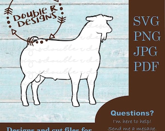 Myotonic Buck Digital File - svg, png, jpg and pdf included. Fainting Goat