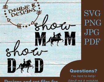 Equestrian Show Mom/Dad SVG: Horse Riding Clip Art (Digital Download)