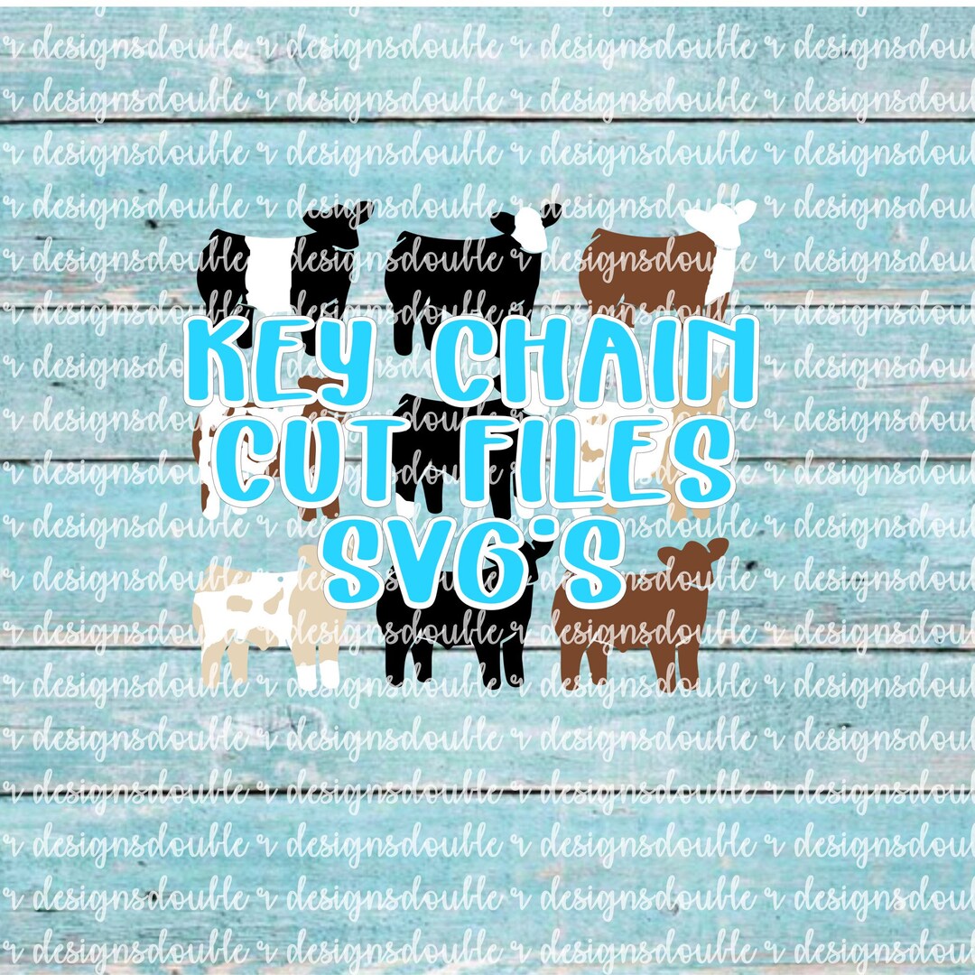 Show Calf Keychain SVG Cut Files: Angus, Hereford (3