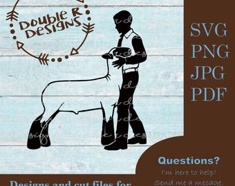 Showmanship Market Lamb svg, Wether Sheep Design (svg, jpg, pdf)