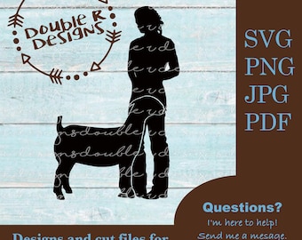 Showmanship Market Show geit SVG, JPG, PDF-bestand, #1, Silhouet, Cricut