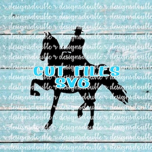 Cheval de selle américain et cavalier, fichier clip art selle cheval pour petite entreprise et usage personnel, Cricut, Silhouette, SVG, PDF, JPG