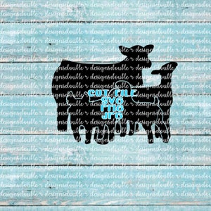 Clipart marktdierengroep - show lam, showvarken, showkalf, showgeit, marktgeit, marktshow, marktdieren, Cricut, silhouet, SVG