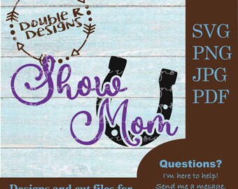 Show Mom Horseshoe SVG: Equestrian Cut-bestand (digitale download)