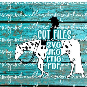 Western Pleasure, equitazione, Western Appaloosa, file di clipart per piccole imprese e uso personale, Cricut, Silhouette, SVG, PDF, JPG
