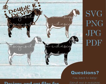 Nubian Doe Dairy Show Goat Files for COMMERCIAL USE, Cricut, Silhouette, SVG