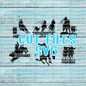 Colección RodeoDad, archivo de imágenes prediseñadas de Western, Rodeo para pequeñas empresas y uso personal, Cricut, Silhouette, SVG, PDF, JPG