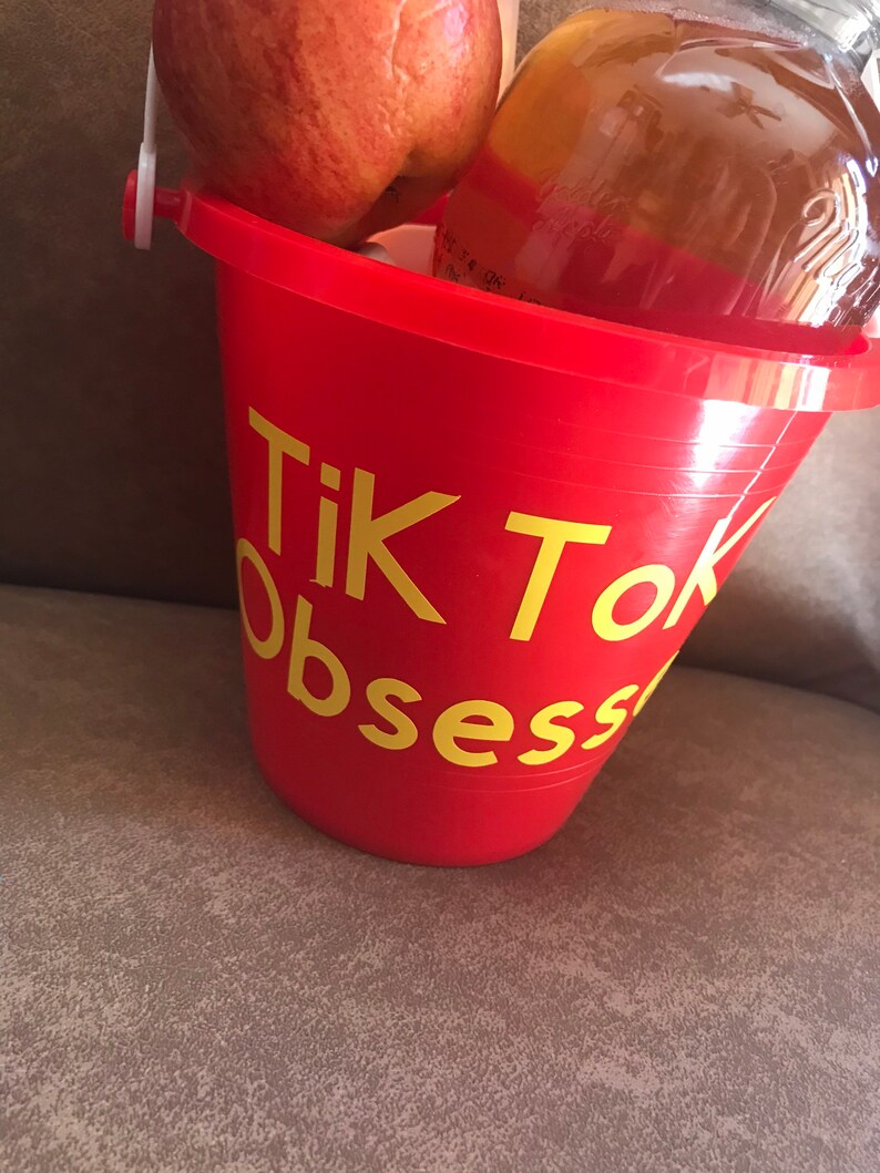 Tik tok obsessed beach bucket with apple juice Etsy
