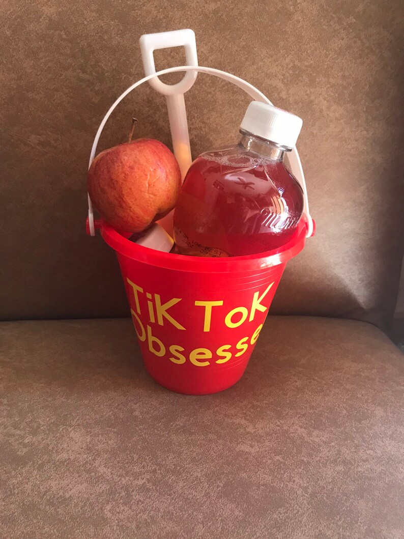 Tik Tok Obsessed Beach Bucket With Apple Juice Etsy