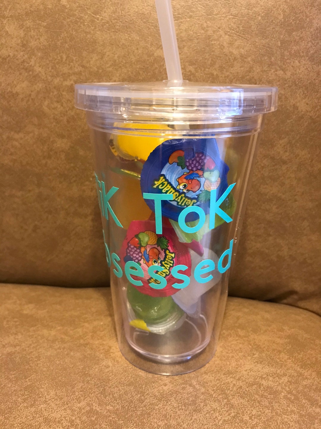 Tik Tok Obsessed Tumbler With Jelly Cups 10 Piece Etsy