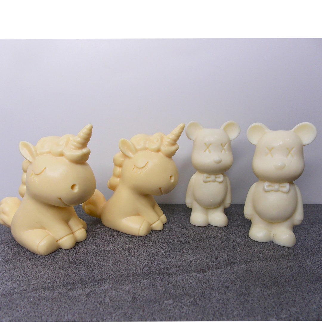 Ivory Nut Carving: Unicorn and Bear Decor - Etsy