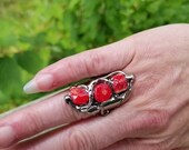 The Peony Ring I - Alpaca Silver with Semiprecious Stones