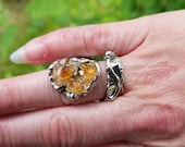 The Rose Ring 2- Alpaca Silver with Semiprecious Stones