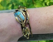 Primrose Bracelet - Brass with Semiprecious Stones