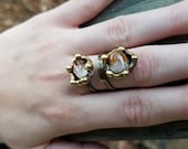 The Honeysuckle Ring - Brass with Semiprecious Stones
