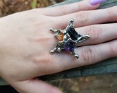 The Star Ring - Alpaca Silver with Semiprecious Stones