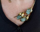 Heather Necklace - Brass with Semiprecious Stones