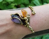 Ivy Bracelets - Brass with Semiprecious Stones