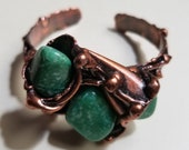 Gardenia Bracelet - Copper with Semiprecious StonesGardenia Copper Bracelet with Semiprecious Stone