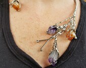 Lily Necklace - Alpaca Silver with Semiprecious Stones