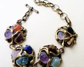 Bracelets - Brass with Semiprecious Stones