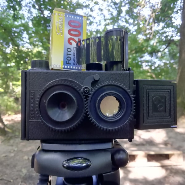 DIY Lomo Camera 35MM Film Recesky Twin Lens with 35mm black and white film Svema-200 per set (Tested)