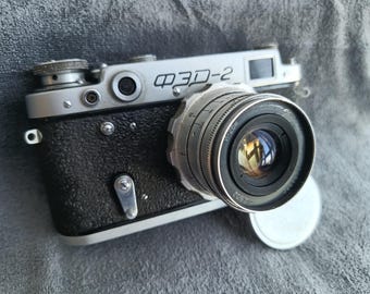 Vintage FED-2 Rangefinder Camera | 1960s USSR, Industar-26M Lens