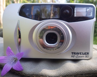 Traveler AF-ZOOM80 Vintage Film Camera Point and Shoot/Zoom Lens/Auto Focus/Selfie Timer/LCD Display