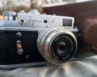 Zorki-4 legendary rangefinder film camera of the USSR with Industar-50 lens