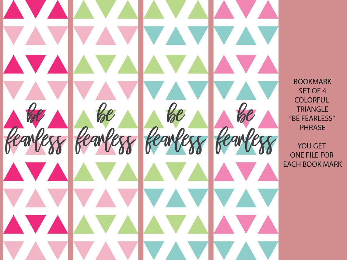 Printable Bookmarks- SET OF 4 - Etsy