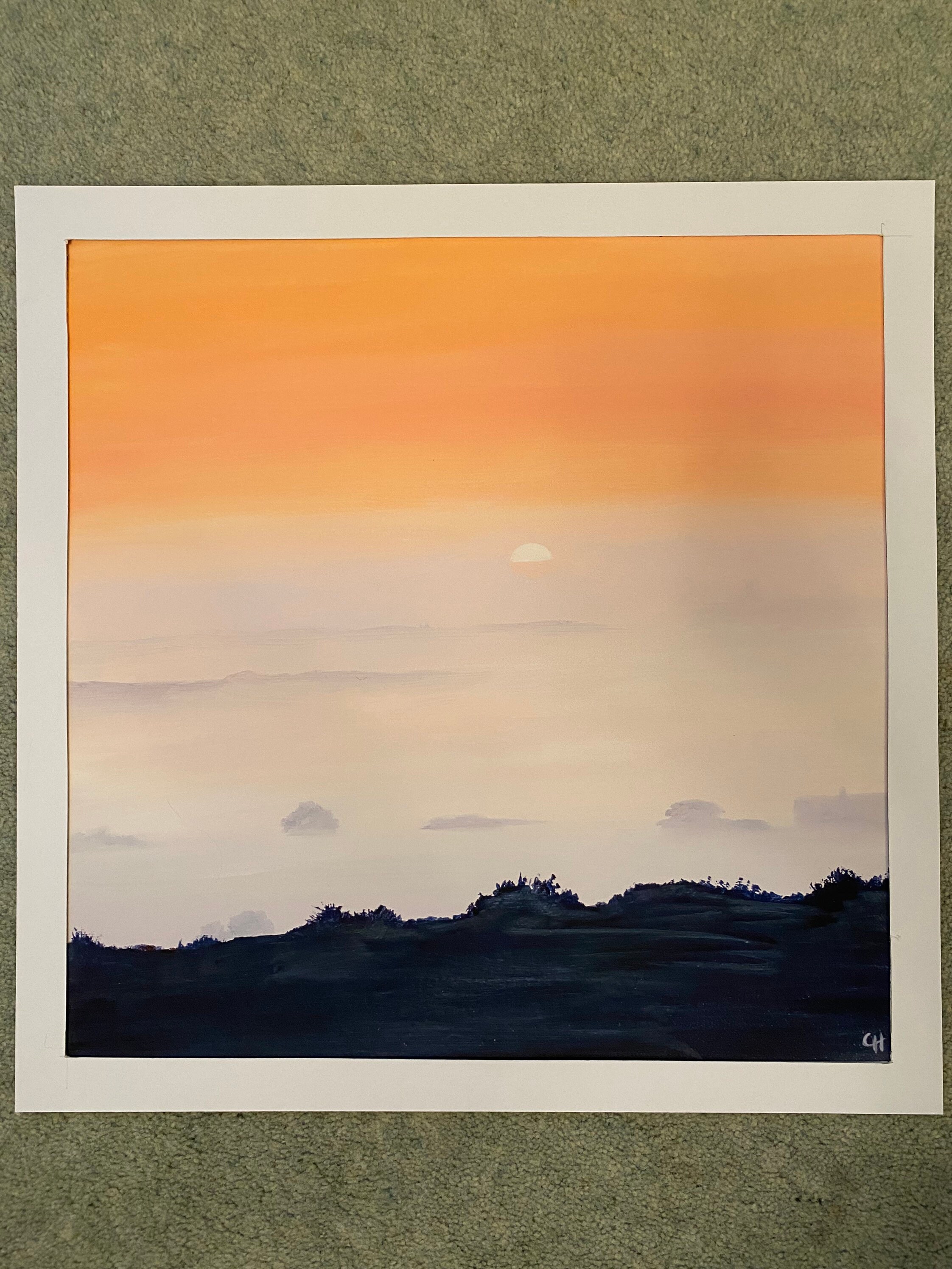 Dawn Rising sunrise painting giclee print Dorset landscape Etsy